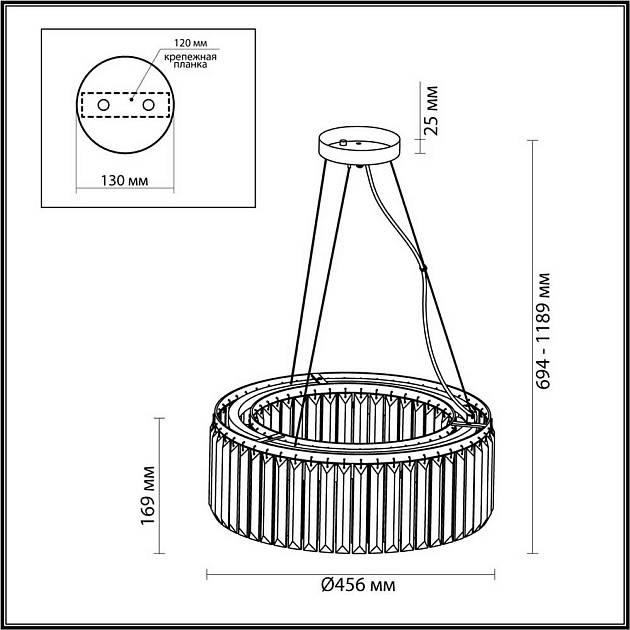 Подвесная люстра Odeon Light Classic Vassa 4987/6 Фото № 6