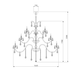 Подвесная люстра Bogates 256/42 Strotskis 1