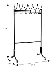 Гардеробная вешалка на колесах Мебелик М 11 000852 2