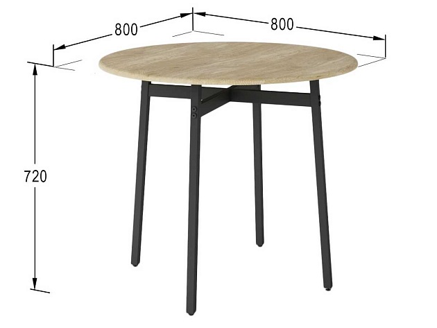 Кухонный стол Мебелик Медисон 006943 изображение 3 Кухонный стол Мебелик Медисон 006943 Фото № 3
