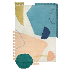 Ковер Tkano из хлопка с геометрическим принтом, бахромой и кисточками из коллекции Ethnic, 160х230 см TK20-DR0004