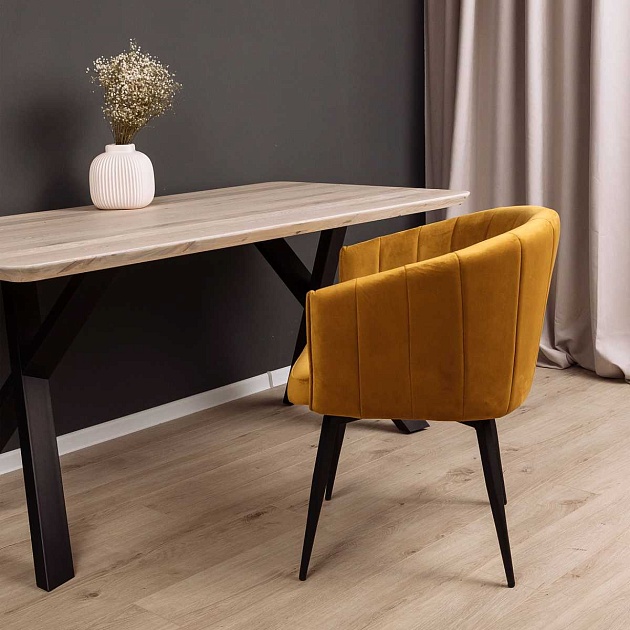 Поворотное кресло AksHome Melon карри, велюр 79678 Фото № 5