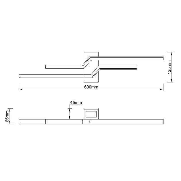 Бра Escada Rail 10219/2LED Black Фото № 2